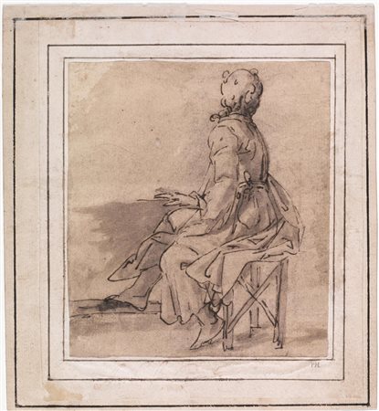 Gambarini, Giuseppe(Bologna 1680 - Casalecchio di Reno 1725)STUDIO DI FIGURA...