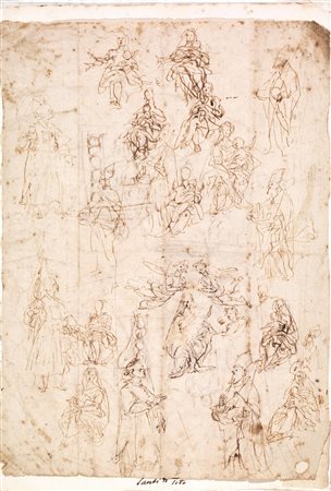 [attribuito a] Santi di Tito(Sansepolcro 1536 - Firenze 1603)FOGLIO DI...