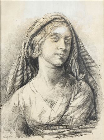 VINCENZO GEMITO (Napoli, 1852 - 1929): Ritratto di popolana, 1913