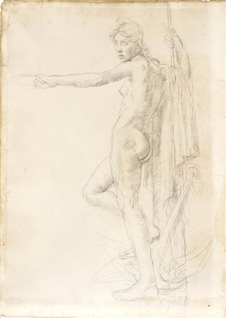 VINCENZO GEMITO (Napoli, 1852 - 1929): Figura allegorica (Minerva?)