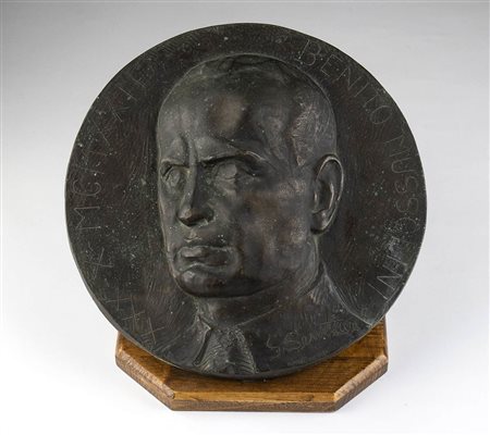 GIOVANNI (NANNI) SERVETTAZ (1892 - 1973): Ritatto di Benito Mussolini, 1932-1933