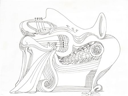 ANDRÉ MASSON (Balagny-sur-Thérain, 1896 - Parigi, 1987): Senza titolo, 1942