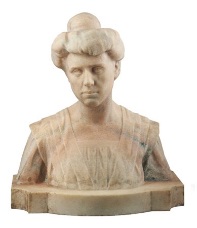 Bassano Danielli "Mezzobusto femminile" 1909
scultura in marmo di Candoglia (h c