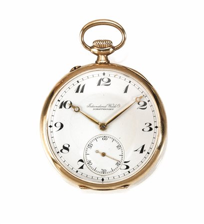 Orologio da tasca International Watch Co. Schaffausen, inizi sec. XX, in oro...