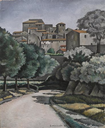 Giovanni Colacicchi(Anagni 1900 - 1993)ANAGNIolio su tela, cm 78x63firmato e...