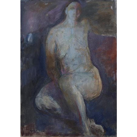 Rubens Capaldo (Parigi 1908-Napoli 1998)  - Nudo di donna, 1972