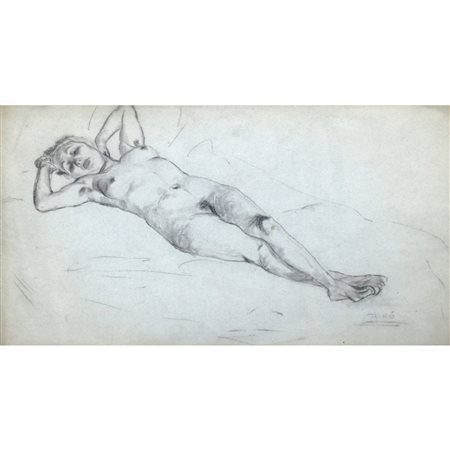 Giovanni Alicò (Catania 1906-Milano 1971)  - Nudo di donna