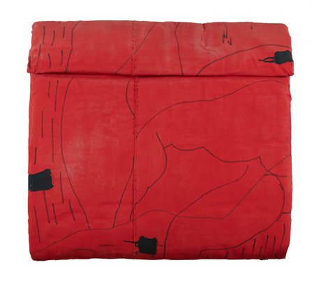 Cesare Berlingeri, Disegno avvolto sul rosso, 2003