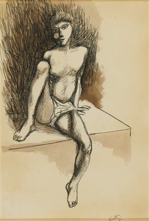 Renato Guttuso, Studio per l'opera "Piscina Mediterranea" 