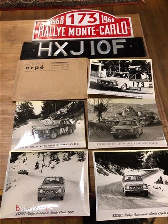  TARGHE e placca originali del Rally e di Montecarlo del 1968 1968 