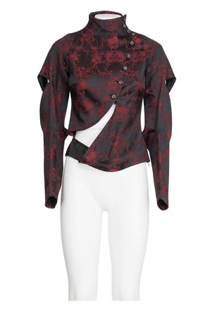 ALEXANDER McQUEEN Rare cut out jacquard top DESCRIPTION: Rare cut-out top...