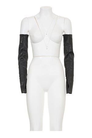 MAISON MARTIN MARGIELA Iconic soft leather sleeves DESCRIPTION: Iconic black...