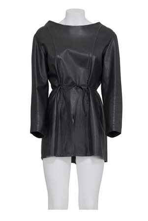 MAISON MARTIN MARGIELA Rare and iconic artisanal customized leather top...