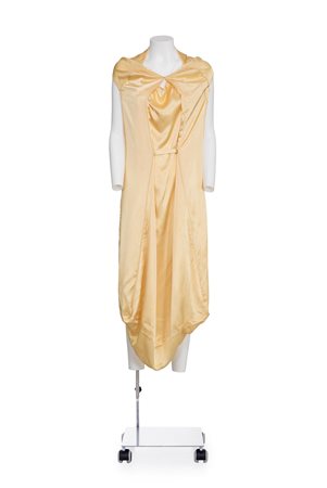 MAISON MARTIN MARGIELA Rare satin dress inspired by a sofa cover DESCRIPTION:...