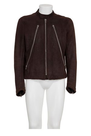 MAISON MARTIN MARGIELA Iconic and rare shearling motorcycle jacket...