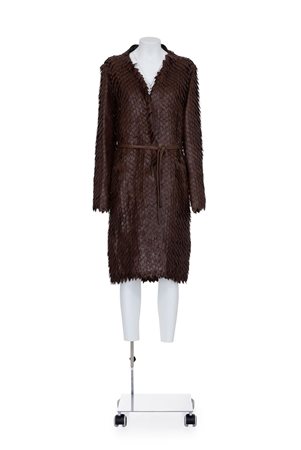 MAISON MARTIN MARGIELA Rare leather scales effect coat DESCRIPTION: Rare...