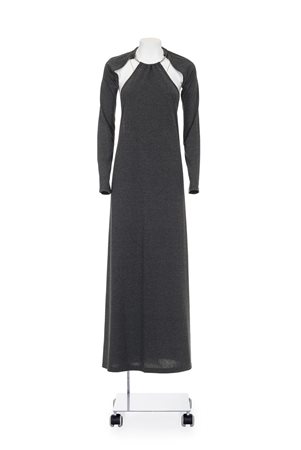 MAISON MARTIN MARGIELA Wrap jersey dress with metal choker DESCRIPTION: Wrap...