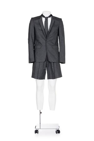 RAF SIMONS Check pattern suit DESCRIPTION: Grey check pattern three pieces...