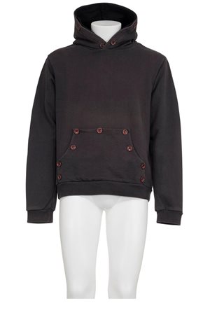 RAF SIMONS Double hooded sweatshirt DESCRIPTION: Double hooded charcoal...