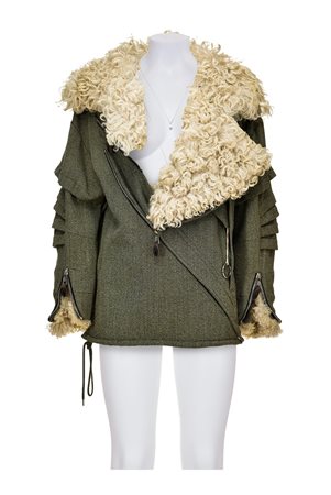 BALENCIAGA BY NICOLAS GHESQUIERE Iconic aviator tweed jacket DESCRIPTION:...