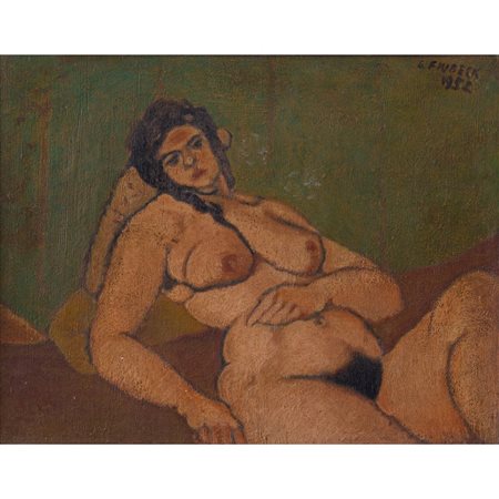 GILBERTO FILIBECK, Nudo femminile, Olio su tela