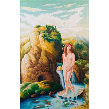 GIUSEPPE GUZZONE, La ninfa Galatea, Olio su tela