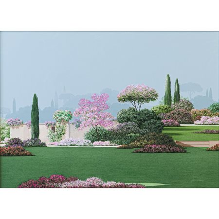 GIUSEPPE LAURIA, Giardino, Olio su tela