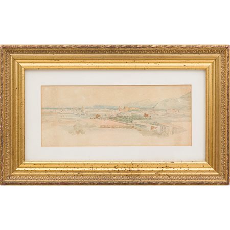 EDWARD LEAR (Attr.le), Matita ed acquarello su carta