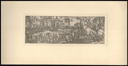 Antonio Tempesta (1555?-1630) Scena di battaglia Acquaforte, 95 x 271 mm...