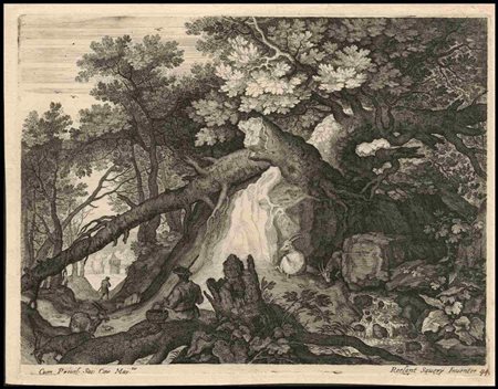 Roelant Savery (1576-1639) Paesaggio Acquaforte e bulino, 231 x 300 mm...