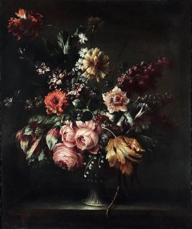 Franz Werner Von Tamm 1658 Amburgo-1724 Vienna, Natura morta con vaso di fiori