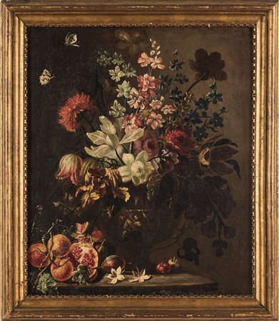 Tommaso Realfonso 1677 Napoli-1743 ?, Natura morta con vaso di fiori