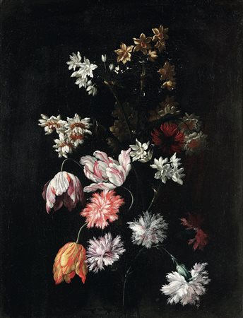 Scuola del XVII secolo, Natura morta con vaso di fiori
