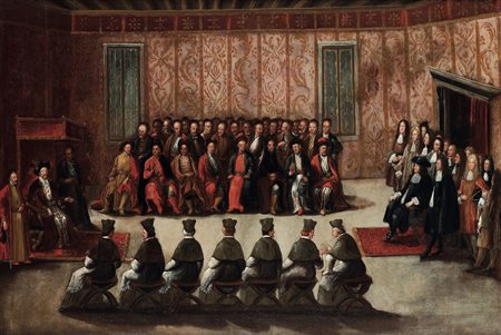 Alessandro Piazza, Nobili riuniti nel Palazzo Ducale di Venezia