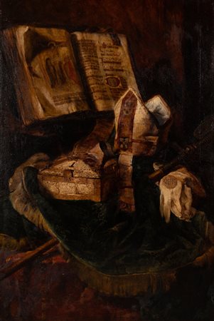 Ludwig Adam Kunz (1857-1929), "Vanitas at the Holy Kunigunda". 19th century