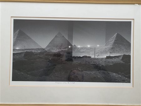 Duane Michals (b. 1932), "The pyramids of Giza by moonlight"