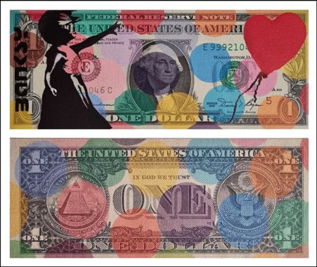 BANKSY Regno Unito XX sec. "Hirst dots dollar"