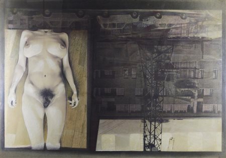 Gianfranco Brambilla NUDO PIU' STRUTTURE tecnica mista su tela emulsionata,...