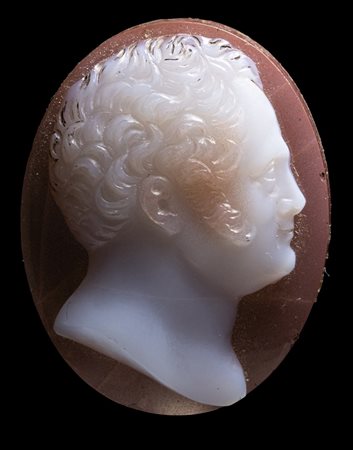 A NEOCLASSICAL TWO-LAYERED AGATE CAMEO. PORTRAIT OF TSAR ALEXANDER I OF RUSSIA.