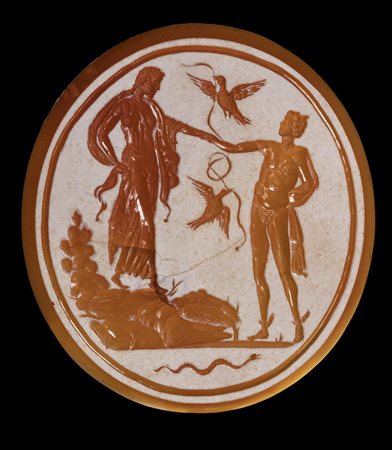 A LARGE AGATE INTAGLIO. PERSEUS FREEING ANDROMEDA. 