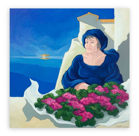 GUGLIELMO SIEGA (1935-2015) - Donna con fiori