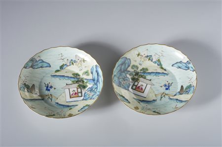  Arte Cinese - Coppia di piattini Daoguang
Cina, Qing, XIX secolo.