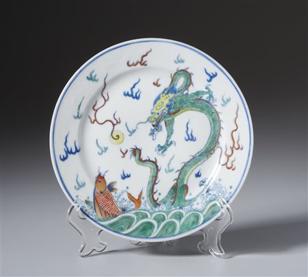  Arte Cinese - Piatto doucai
Cina, Qing, XIX secolo
.