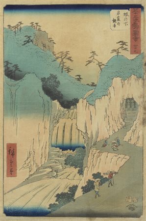  Arte Cinese - Hiroshige Utagawa 
La caverna di Kannon
Giappone, XIX secolo  
.