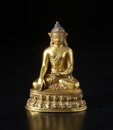  Arte Sud-Est Asiatico - Buddha in bronzo 
Tibet, Qing, XVIII secolo
.