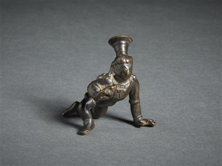  Arte Indiana - Figura di Balakrishna in bronzo 
India Meridionale, Tamil Nadu, XVII secolo  .