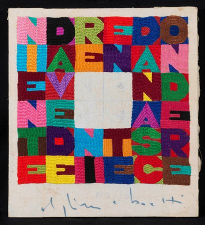 Alighiero Boetti, Niente da vedere niente da nascondere, 1989