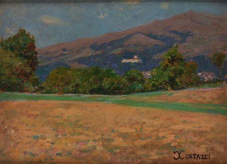 GIACOMO CORTAZZI<BR>Odessa (Ucraina) 1870 - 1943 Carpi<BR>"Paesaggio"