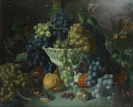 PITTORE ANONIMO DEL XIX SECOLO<BR>"Frutta"