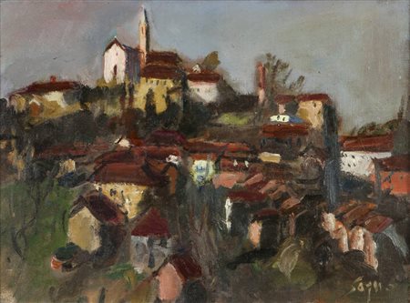 ANNA SOGNO<BR>Ello (CO) 1923 - 2005 Torino<BR>"Il piccolo borgo"